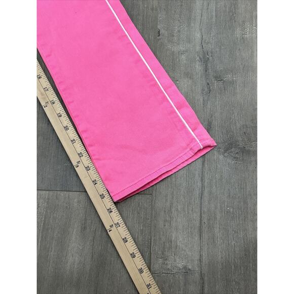 7 For All Mankind Womens 27 Pink High Waist Slim Kick Jeans Barbiecore NWT - Picture 9 of 10